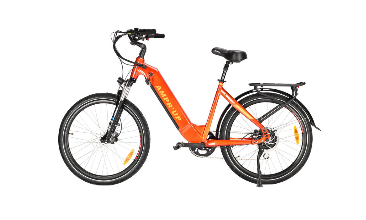 AMPR'UP 1.0 E-Bike Orange Urban Commuter (Step-Through)