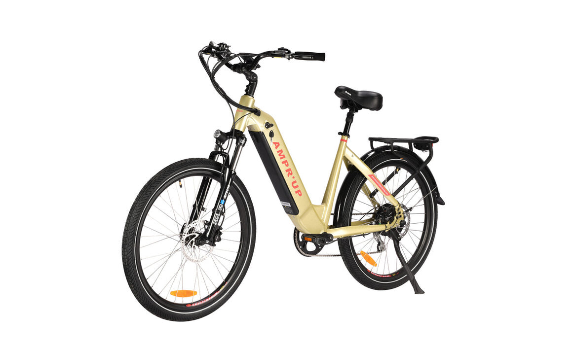 AMPR'UP 1.0 E-Bike Gold Urban Commuter (Step-Through)