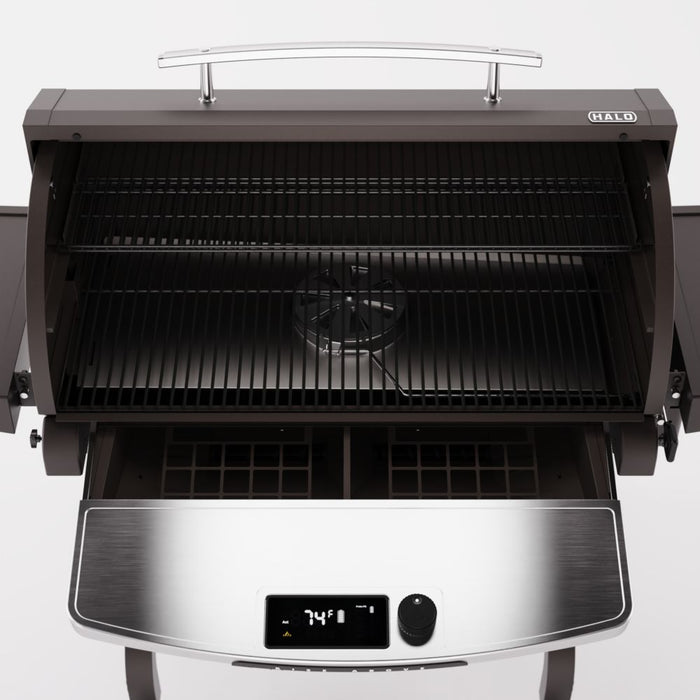 top grill view of prime1500 pellet grill
