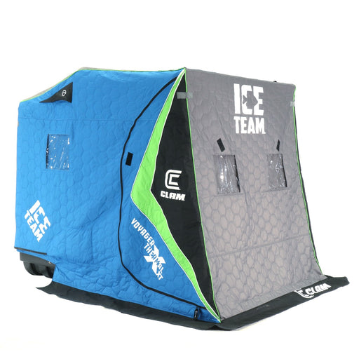 Clam Ice Fishing Shelters, Augers, Apparel, Gear, and Sleds